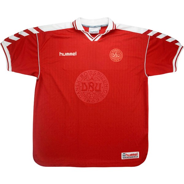 Camiseta Dinamarca Replica Primera Ropa Retro 1998 Rojo